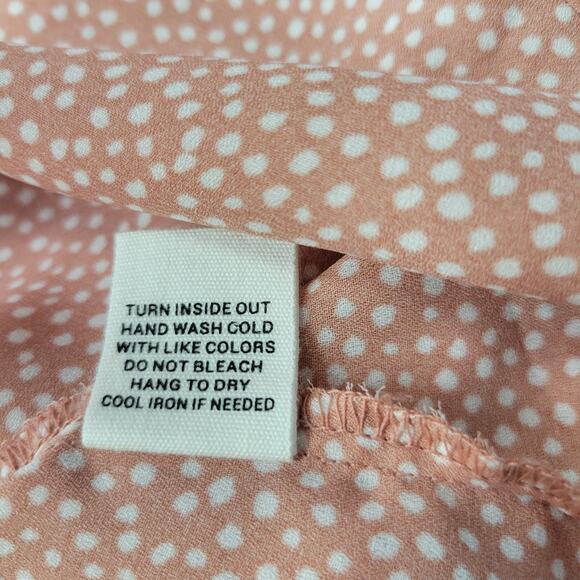 MINE for Anthropologie Polka Dots Tank Top Womens M Peach Orange White NWOT - Picture 9 of 11